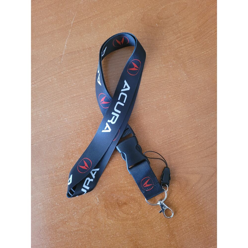 (X2) Best Car Key Holder Brand Acura Black and red One Size Lanyards with Clips - Picture 6 of 7